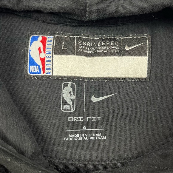 Nike Orlando Magic Mens NBA Hoodie Sweatshirt Sz Large Black Warm Up C2 - Picture 3 of 6